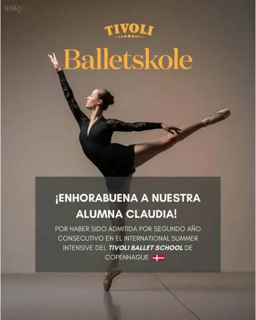 Claudia admitida en el International Summer Intensive 2024 del Tivoli Ballet School