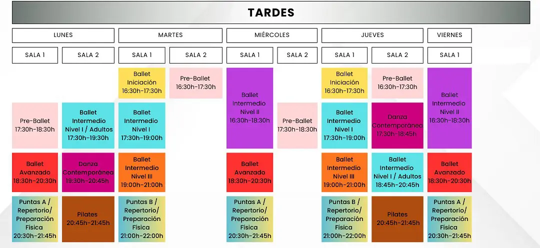 HORARIO EBMA 2025/26 - Tardes